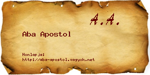 Aba Apostol névjegykártya